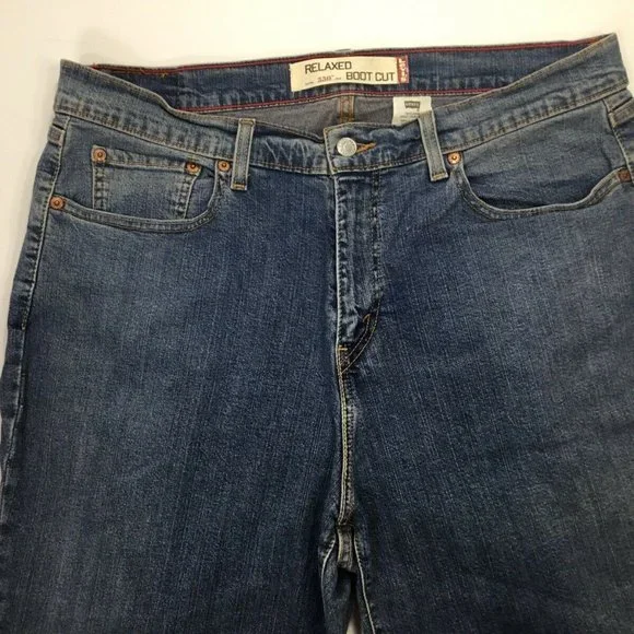 Levis 550 Relaxed Jeans Women's Size 18 M Boot Cut Blue Stretch Denim High Waist - Picture 3 of 7